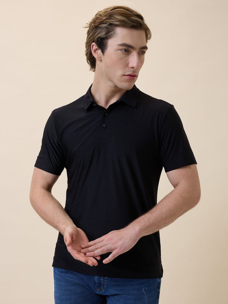 Status Quo Men'S Premium Solid Polo Collar Half Sleeves Regular Fit T-Shirt