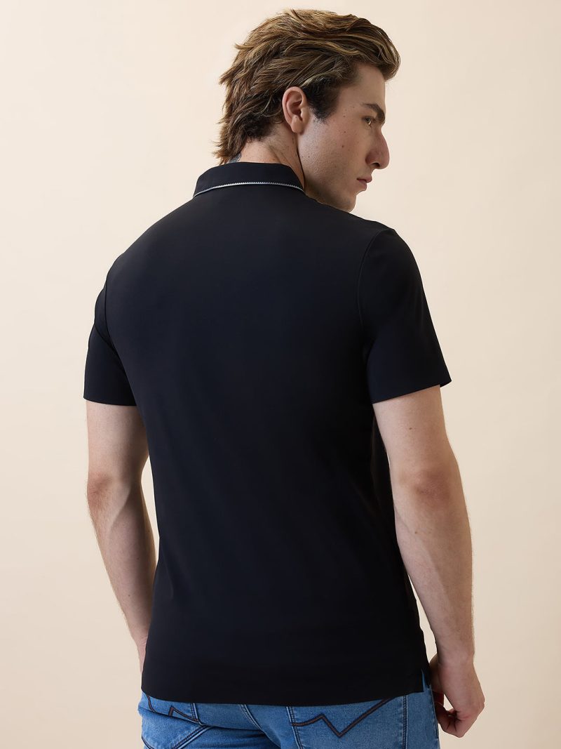 Status Quo Men'S Premium Solid Polo Collar Half Sleeves Regular Fit T-Shirt