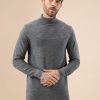Status Quo Men'S Solid Textured Full Sleeves Turtle Neck Regular Fit Fleece Sweater