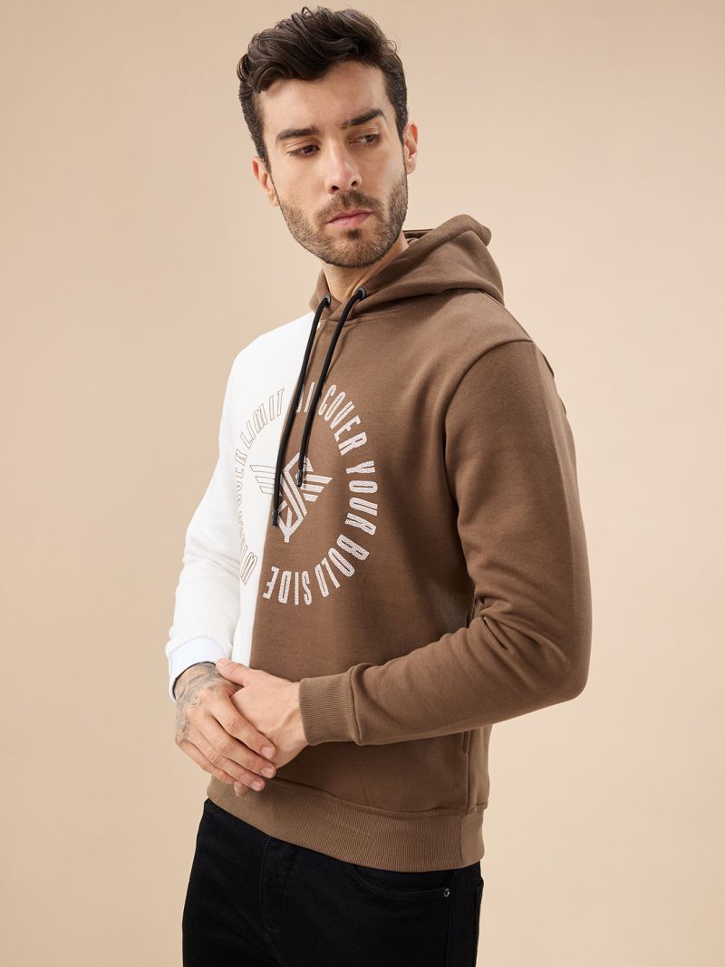Status Quo Men'S Solid Textured Knit Full Sleeve Round Neck Fleece Sweatshirt With Chest Pocket