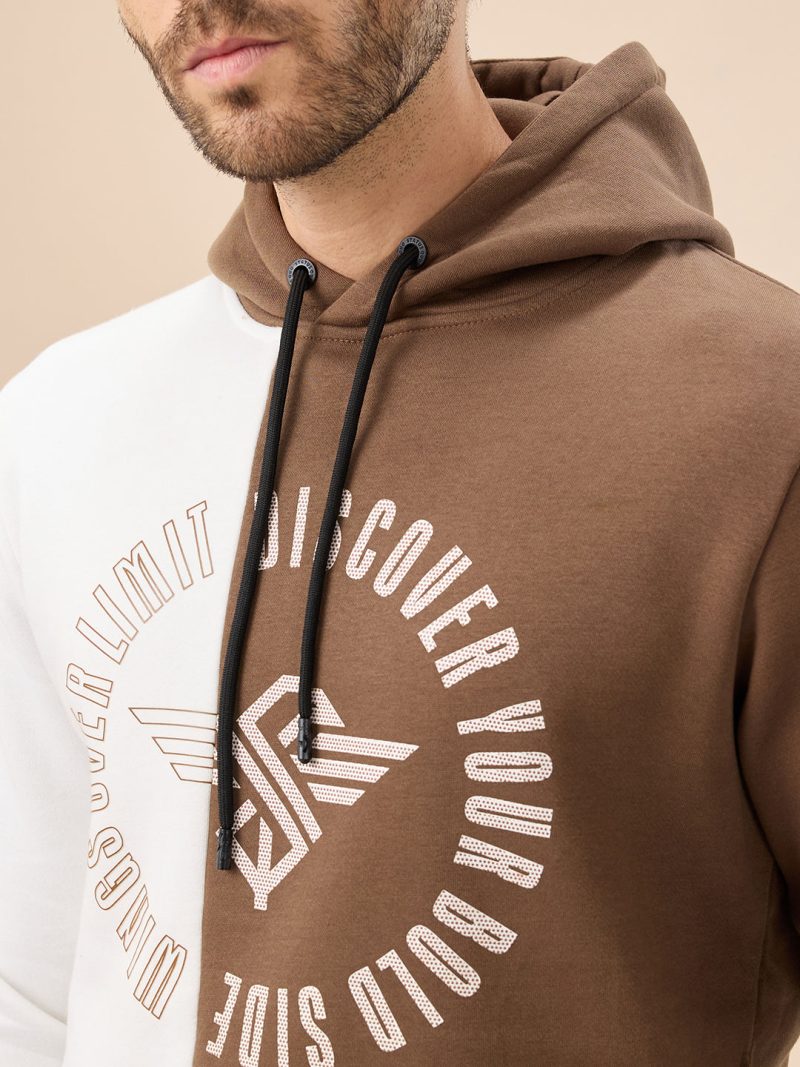 Status Quo Men'S Solid Textured Knit Full Sleeve Round Neck Fleece Sweatshirt With Chest Pocket