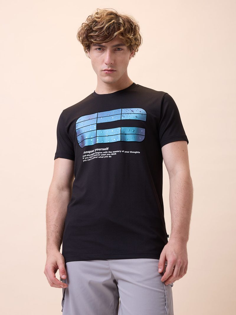 Status Quo Mens Printed Round Neck Half Sleeves Regular Fit Tshirt