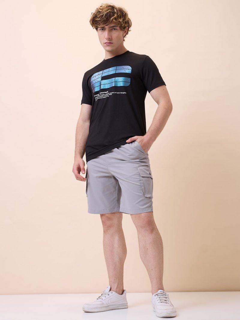 Status Quo Mens Printed Round Neck Half Sleeves Regular Fit Tshirt