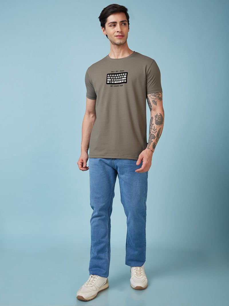 Status Quo Men'S Printed Regular Fit Tshirts