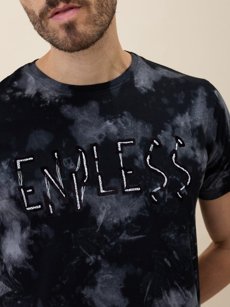 Status Quo Men'S Printed Round Neck Half Sleeves Regular Fit Tshirt