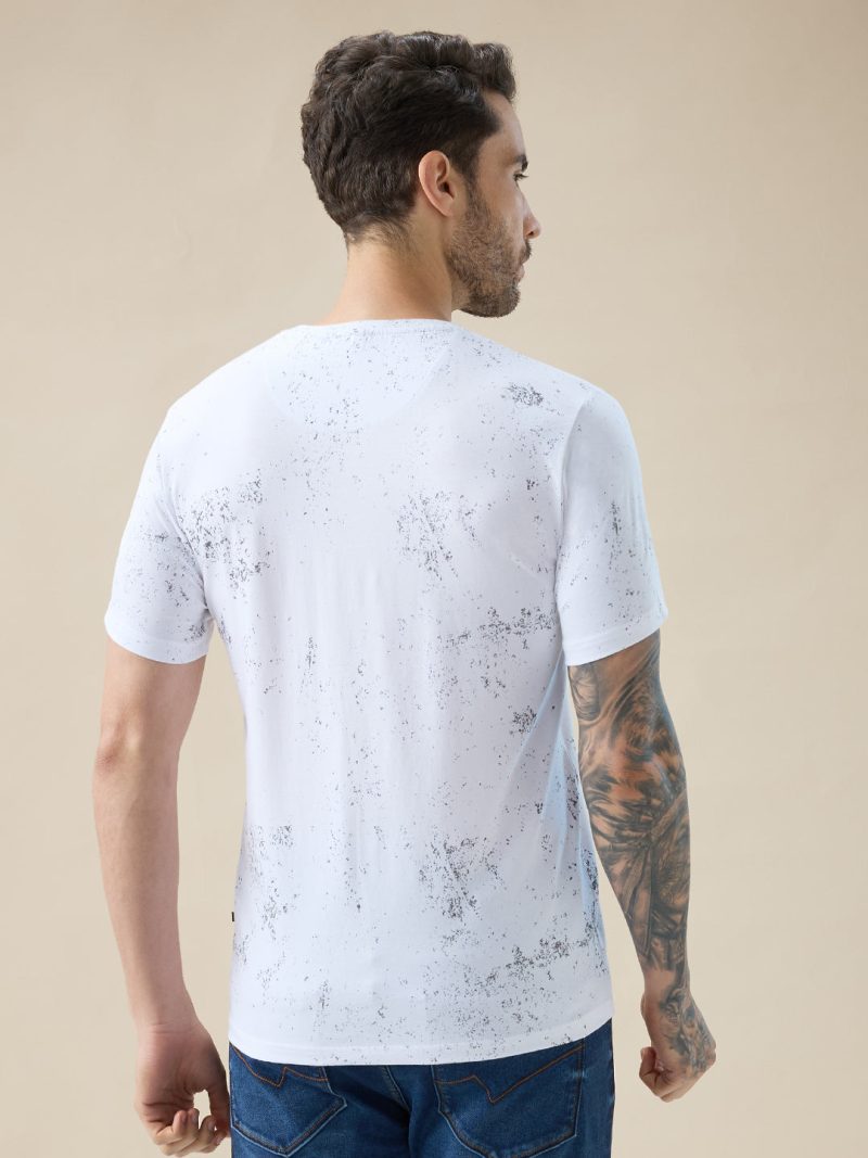 Status Quo Men'S Round Neck Half Sleeve T-Shirt With Graphic Typography Print