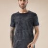 Status Quo Men'S Textured Graphic Print Round Neck Regular Fit T-Shirt