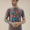 Status Quo Men'S Chest Graphic Print Round Neck Half Sleeve Regular Fit T-Shirt