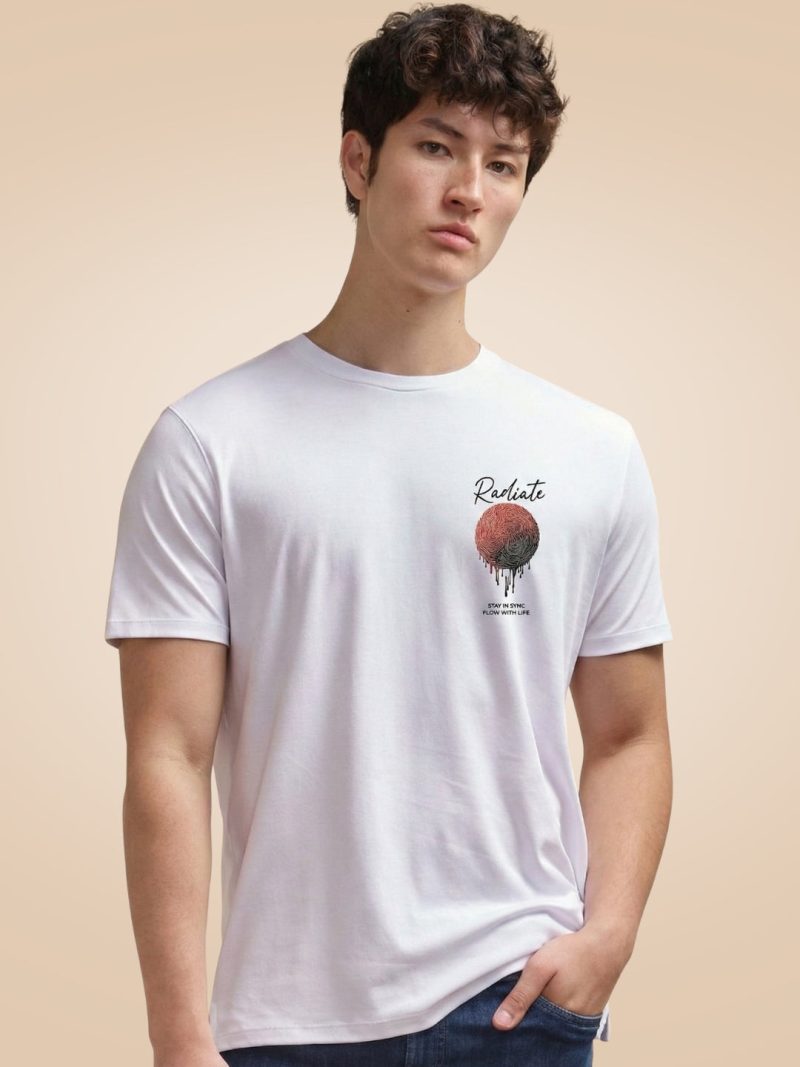 Status Quo Men'S Graphic Typography Print Round Neck Half Sleeves T-Shirt