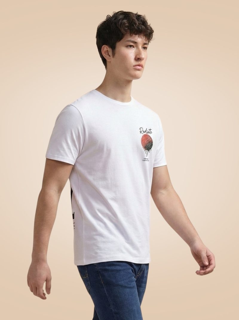 Status Quo Men'S Graphic Typography Print Round Neck Half Sleeves T-Shirt