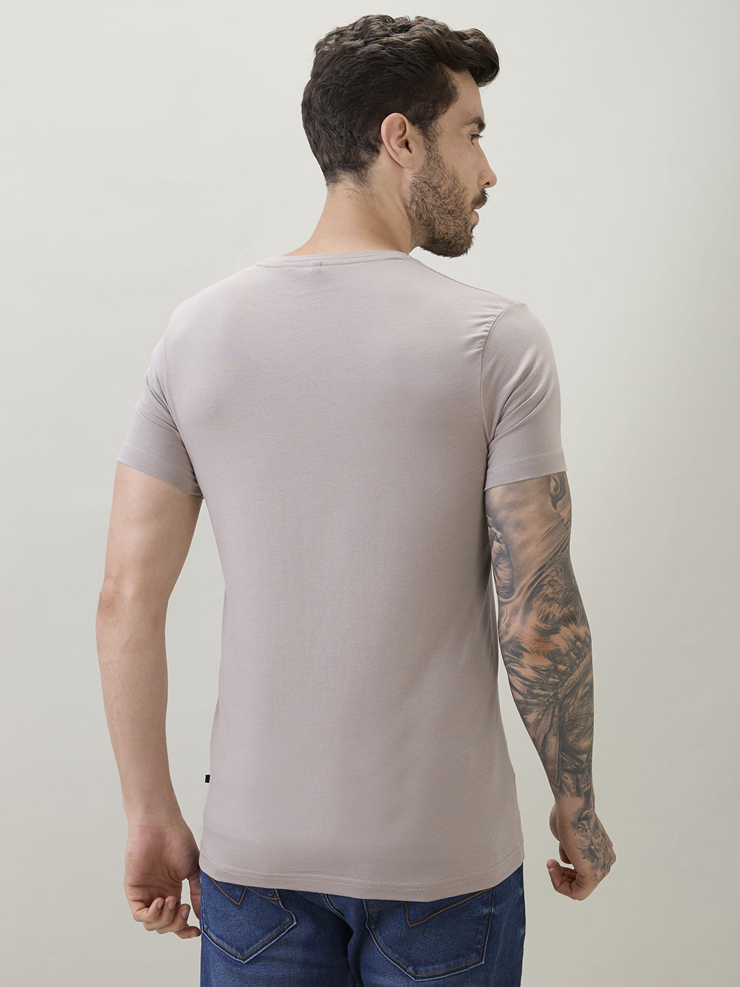 Status Quo Mens Typography Print Round Neck Half Sleeve T-Shirt With Front And Back Design