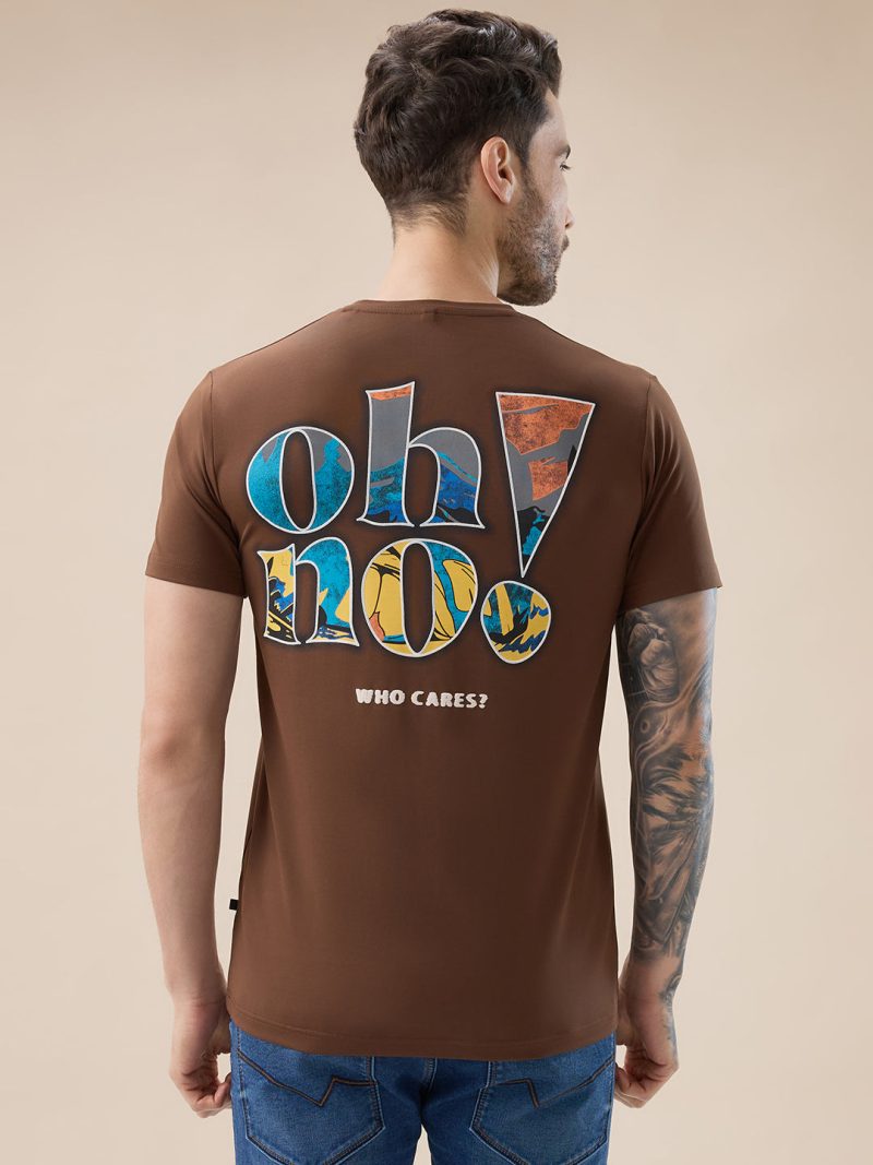 Status Quo Men'S Chest & Back Typography Print Round Neck Half Sleeves Regular Fit T-Shirt