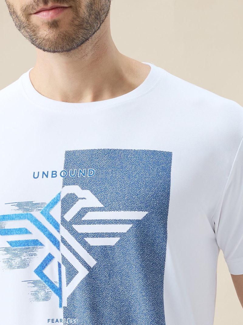 Status Quo Men'S Chest Brand Logo Graphic Print Round Neck Half Sleeve Regular Fit T-Shirt