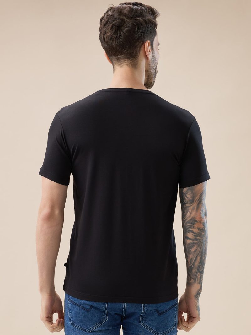 Status Quo Men'S Chest Typography Print Round Neck Half Sleeves T-Shirt