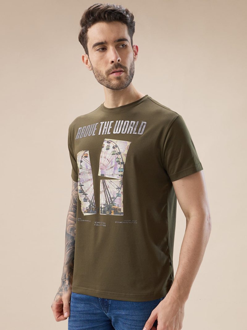 Status Quo Men'S Round Neck Half Sleeve Regular Fit Graphic Print T-Shirt