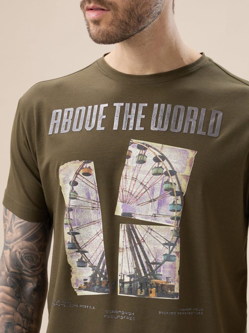 Status Quo Men'S Round Neck Half Sleeve Regular Fit Graphic Print T-Shirt