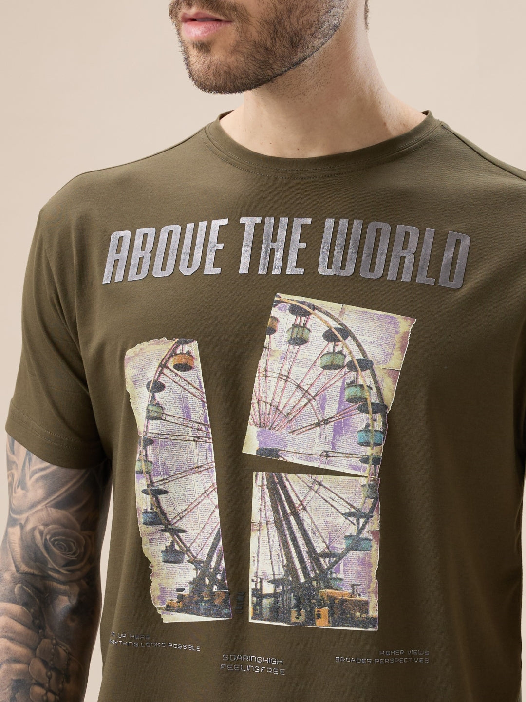 Status Quo Men'S Round Neck Half Sleeve Regular Fit Graphic Print T-Shirt