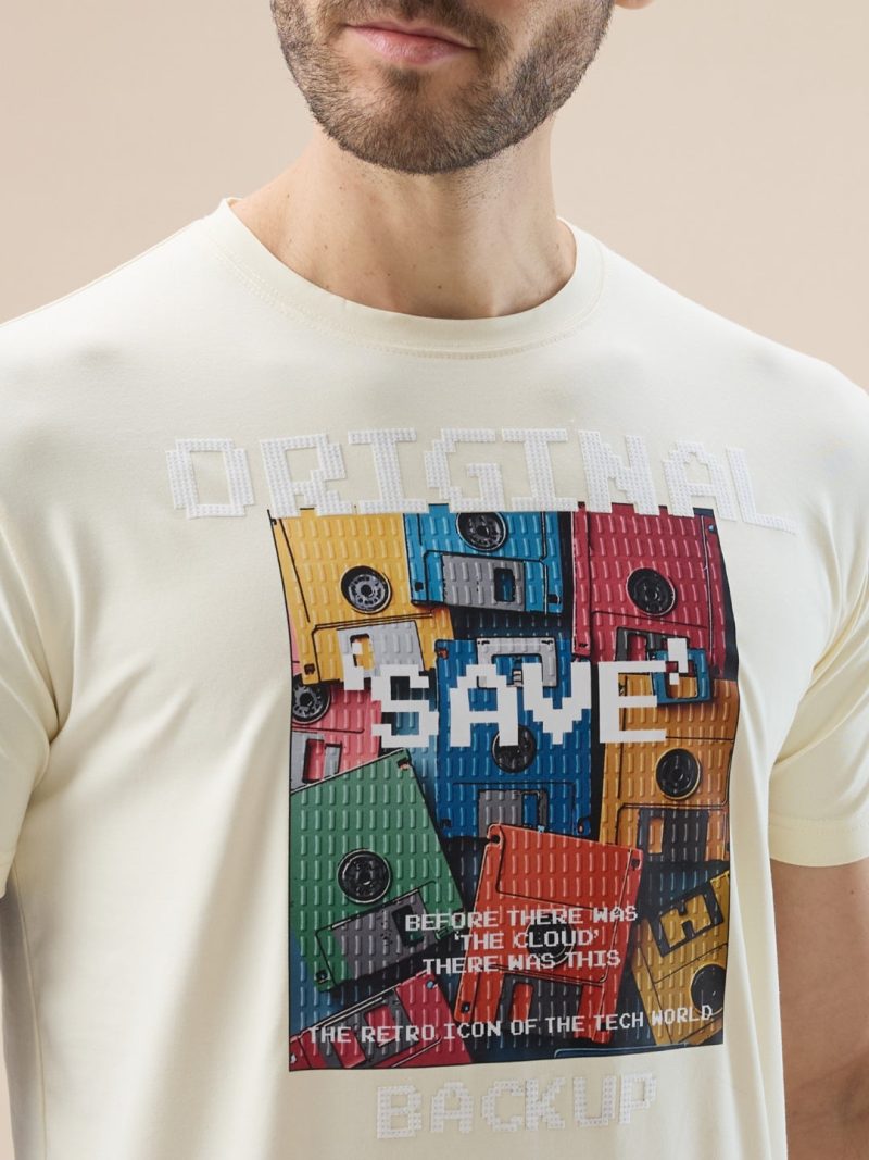 Status Quo Men'S Graphic And Typography Print Round Neck Regular Fit T-Shirt