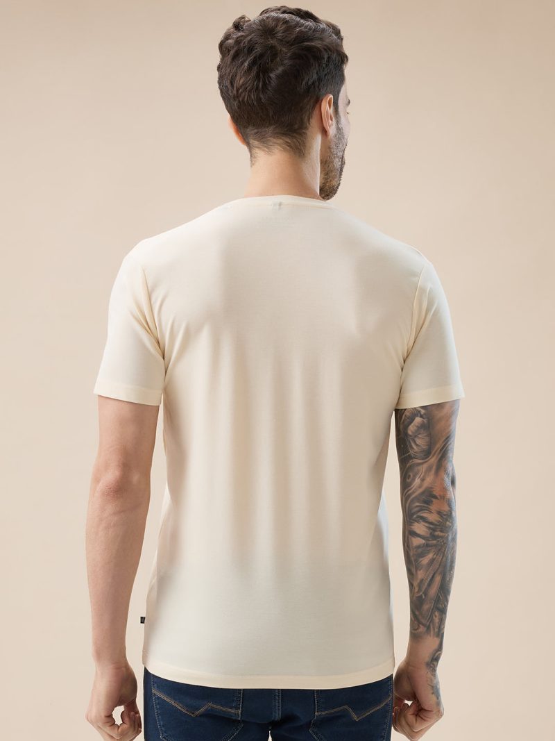 Status Quo Men'S Rubberized Typography Print Round Neck Regular Fit T-Shirt