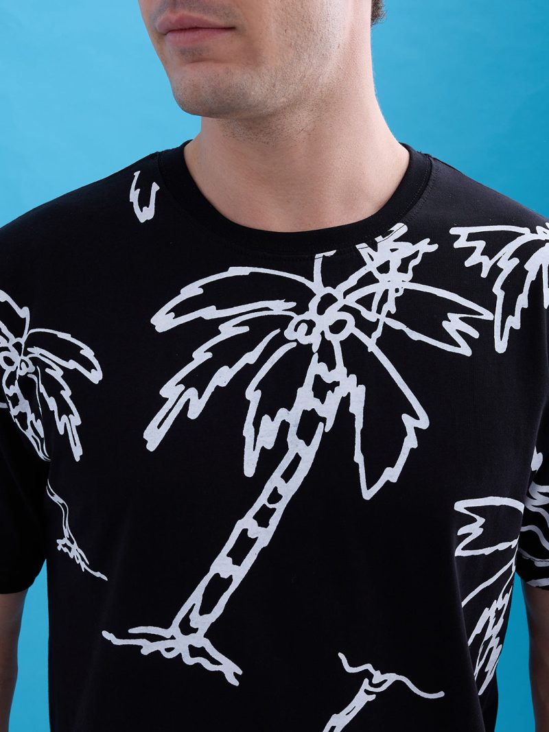 Status Quo Printed Round Neck Regular Fit Coordset With Drawstring