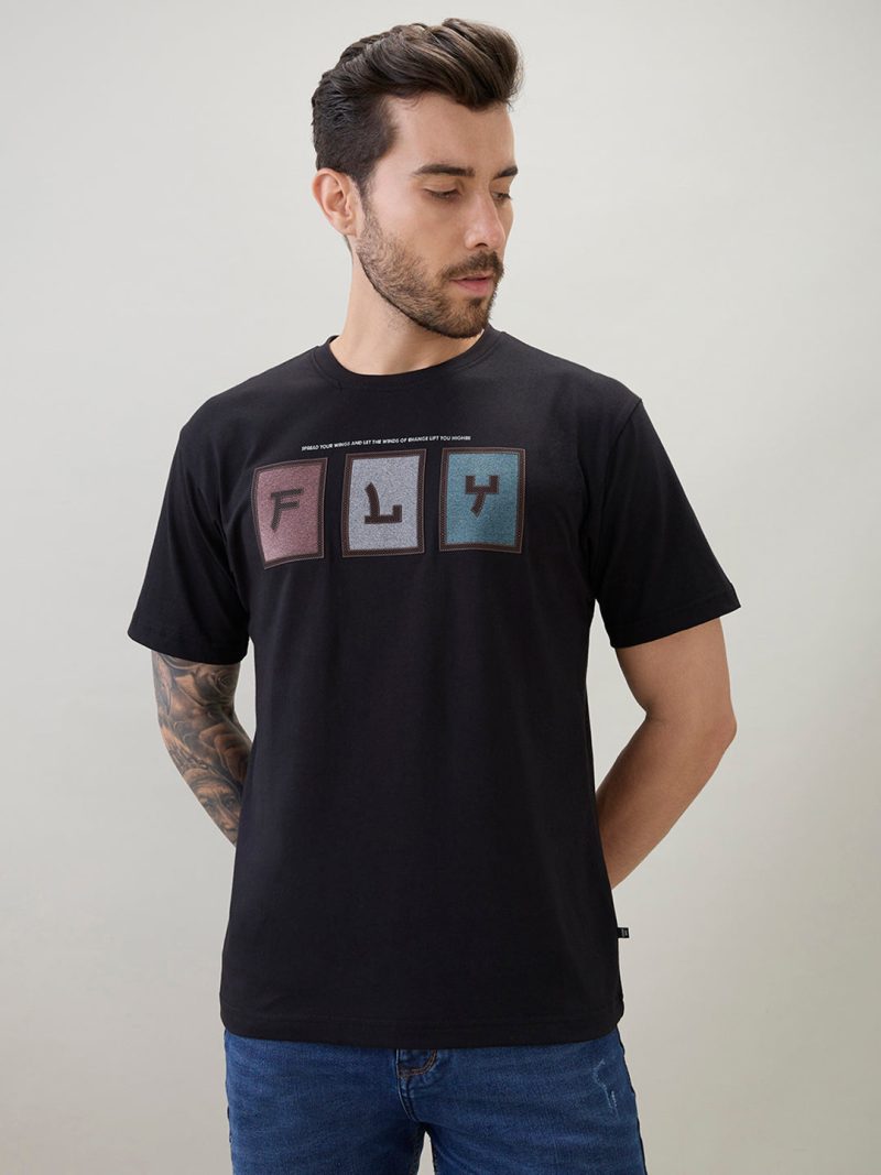 Status Quo Mens Typography Chest Print Half Sleeves Regular Fit Polo T-Shirt