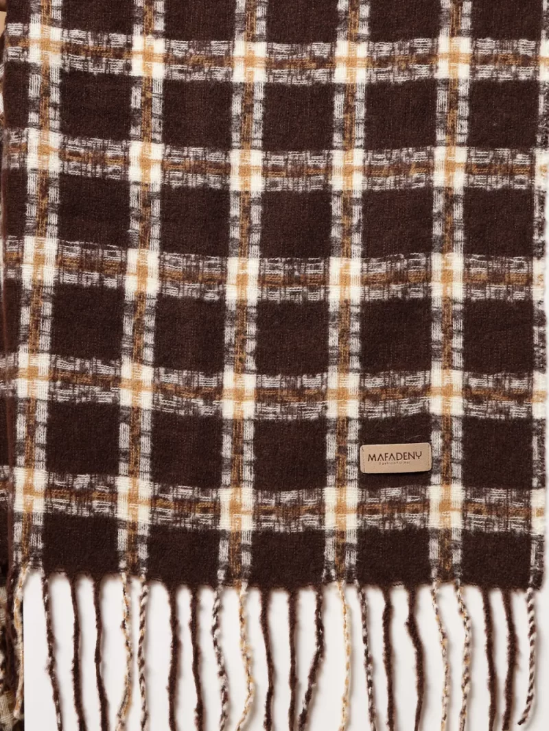Women Checked Stole With Tasselled Border