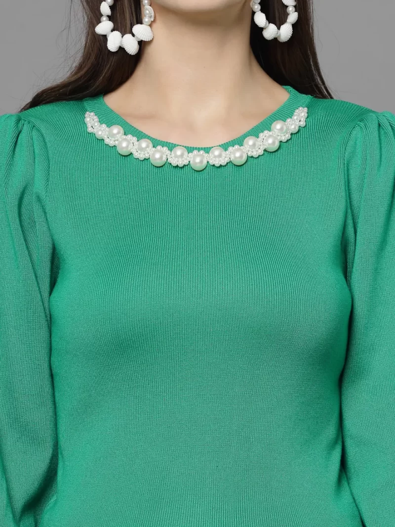 Embellished Round Neck Pullover