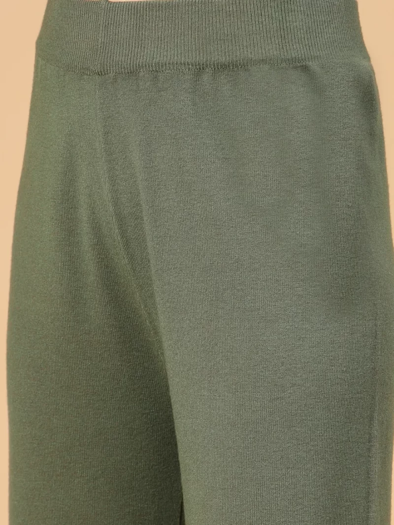 Mafadeny Women'S 3 Pcs Mock Neck Co-Ord Set With Wide-Leg Pants