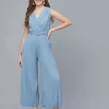 Mafadeny Women'S Sleeveless Wide-Leg Jumpsuit With Pleats