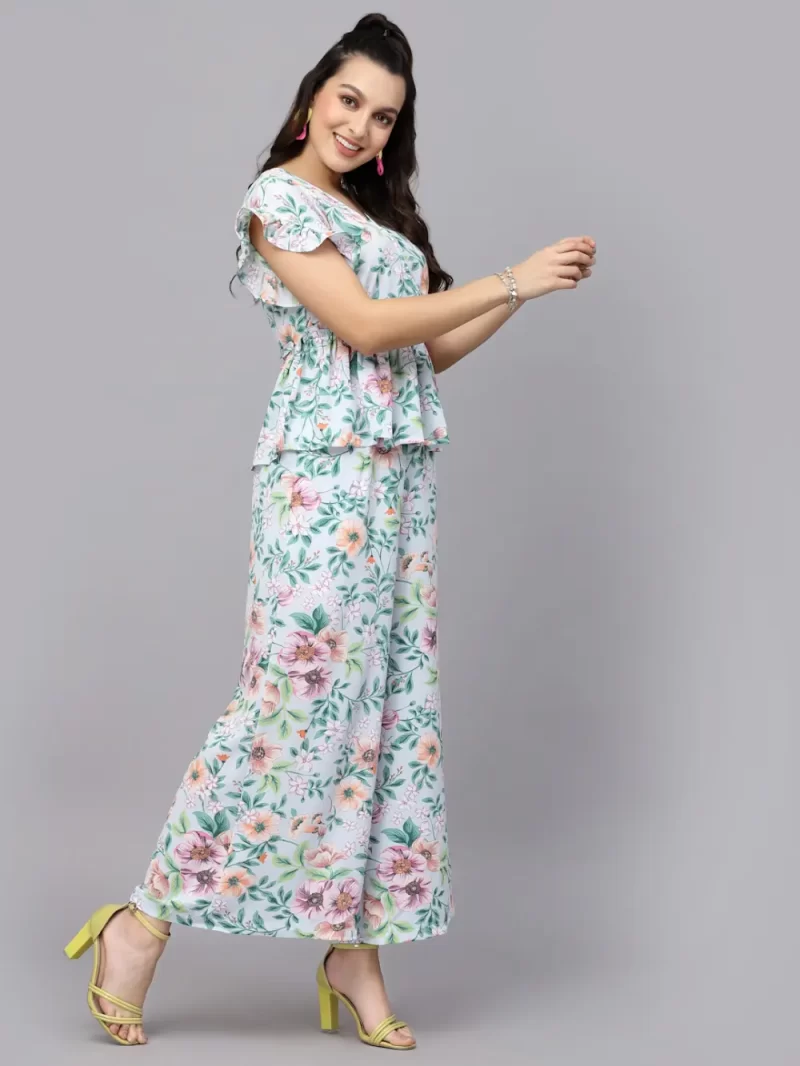 Mafadeny Women’S Floral Peplum Co-Ord Set