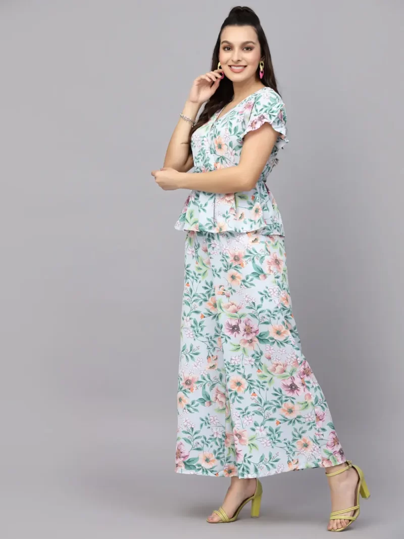 Mafadeny Women’S Floral Peplum Co-Ord Set