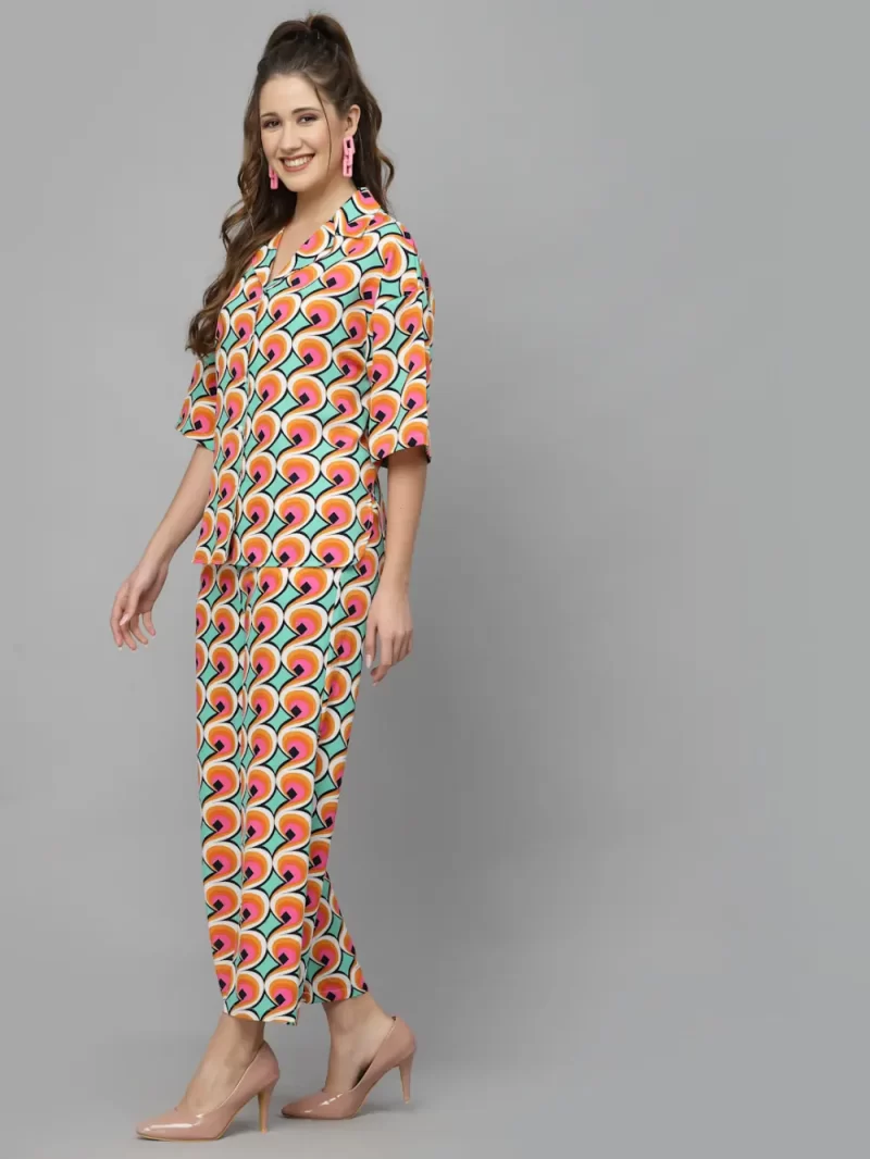 Mafadeny Women’S Retro Geometric Co-Ord Set