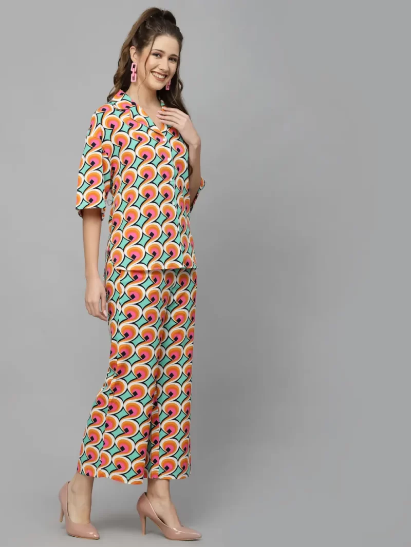 Mafadeny Women’S Retro Geometric Co-Ord Set