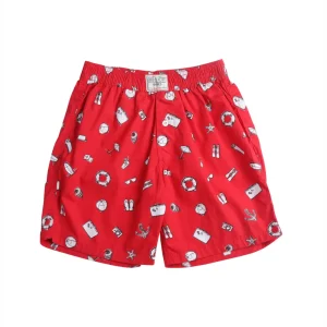 Gini And Jony Boys Red Conversational Cotton Boxer Shorts Elasticated