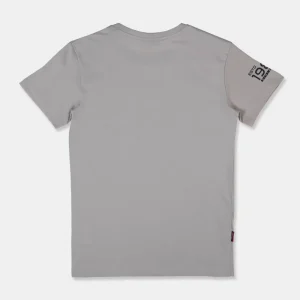 Gini And Jony Boys Grey Typographic Print Cotton T-Shirt Half Sleeves