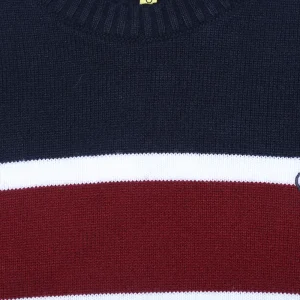 Gini & Jony Boys' Navy Blue Sweater | Striped | Hand-Wash | Sweater | Roundneck |