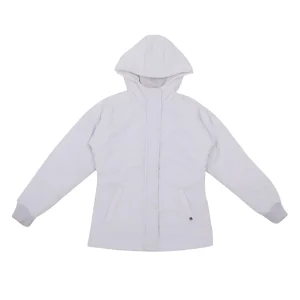 Gini And Jony Girls White Typographic Print Taffeta Heavy Winter Jacket Full Sleeves