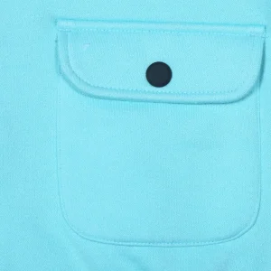 Gini & Jony Girls Sky Blue Plain Knits Jacket