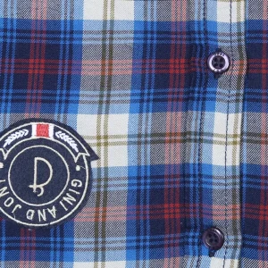 Gini And Jony Boys Blue Checks Cotton Shirt Full Sleeves