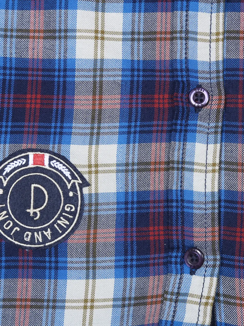 Gini And Jony Boys Blue Checks Cotton Shirt Full Sleeves