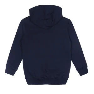 Gini & Jony Boys' Navy Blue Sweat Shirt | Fleece | Blockprint | Hand-Wash | Regular Fit | Hooded |