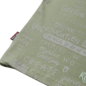 Gini And Jony Boys Olive Typographic Print Cotton T-Shirt Half Sleeves