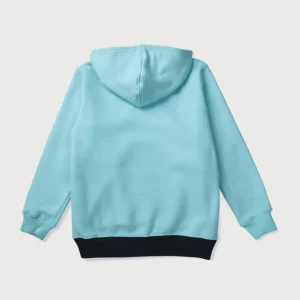 Gini And Jony Boys Blue Color Block Cotton Sweat Shirt Full Sleeves