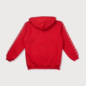 Gini And Jony Boys Red Color Block Cotton Knits Jacket Full Sleeves 18-24M