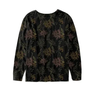 Gini And Jony Boys Black Tropical Print Cotton T-Shirt Full Sleeves