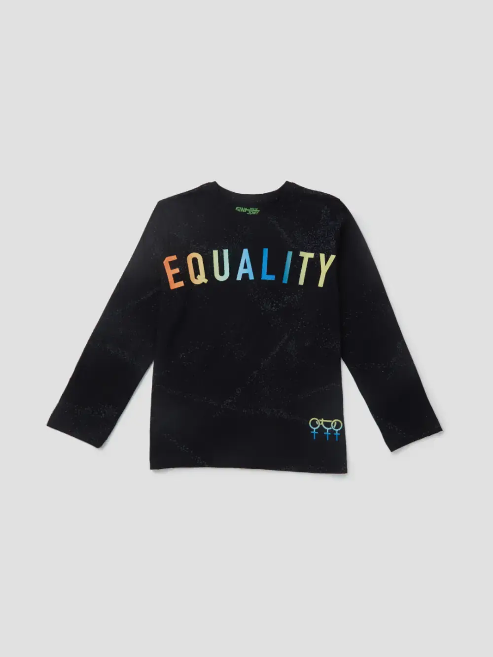 Gini & Jony Boys' Black T-Shirt | Knitshand-Wash | Regular Fit