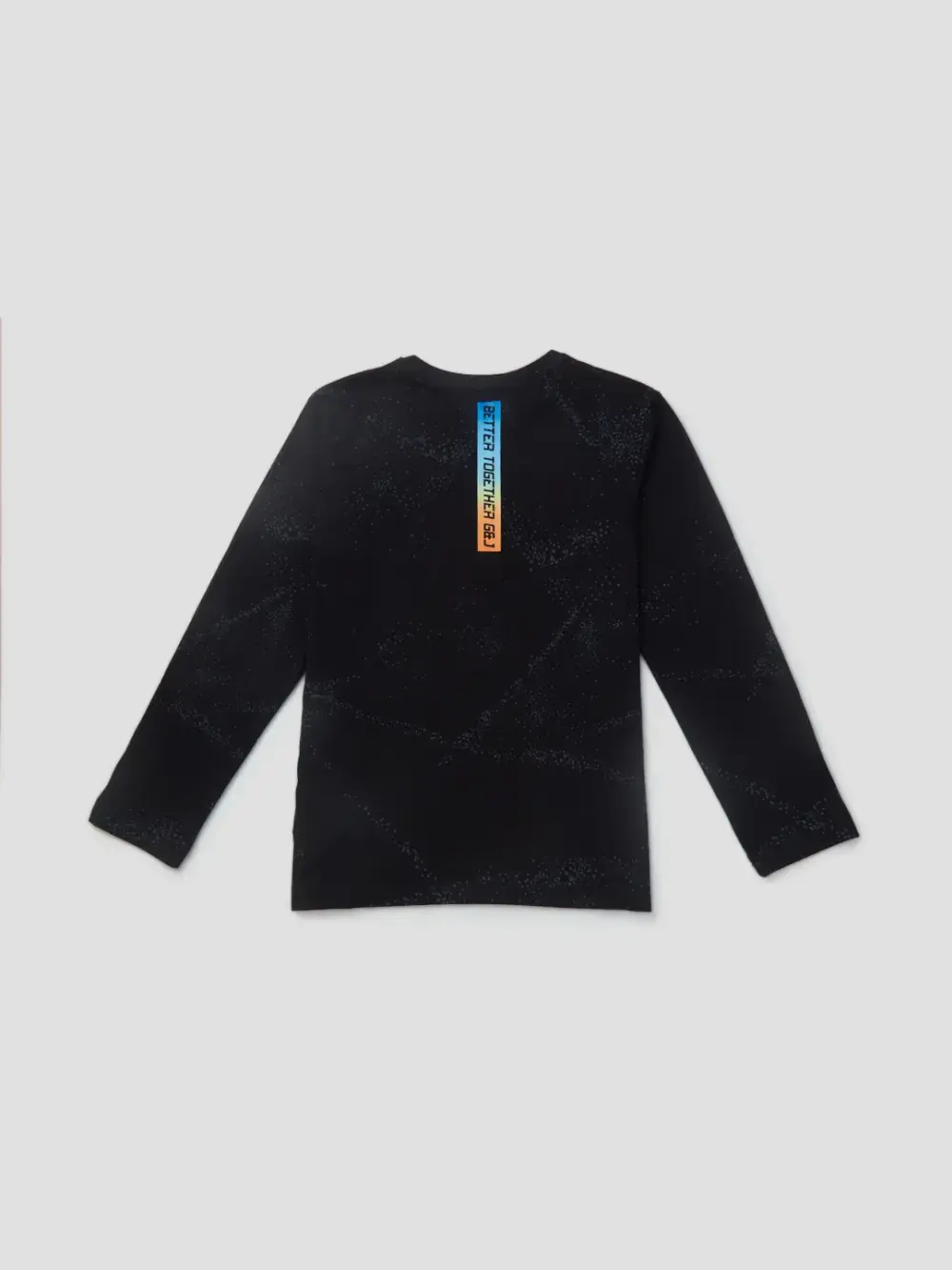 Gini & Jony Boys' Black T-Shirt | Knitshand-Wash | Regular Fit