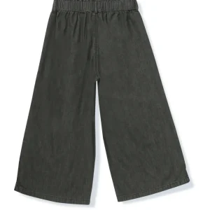 Gini & Jony Girls Blue Solid Denim Elasticated Culottes