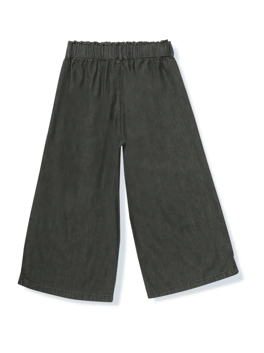 Gini & Jony Girls Blue Solid Denim Elasticated Culottes