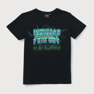 Gini And Jony Boys Navy Typographic Print Cotton T-Shirt Half Sleeves
